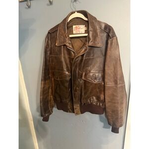 Vintage 70s EXCELLED 44 Regular Leather Jacket- It sells Because it Excels - USA